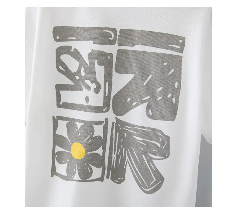 Boys White Daisy Print Polo Shirt Summer Wear — feature 11