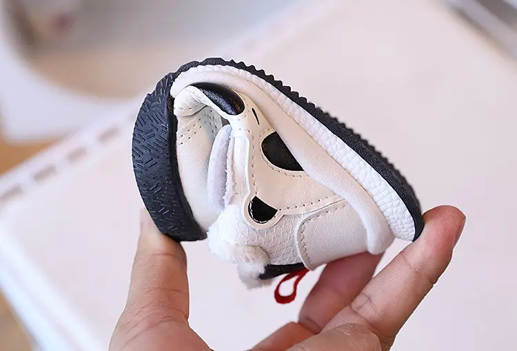 Baby Toddler Winter Shoes White Velvet Panda Design — feature 12