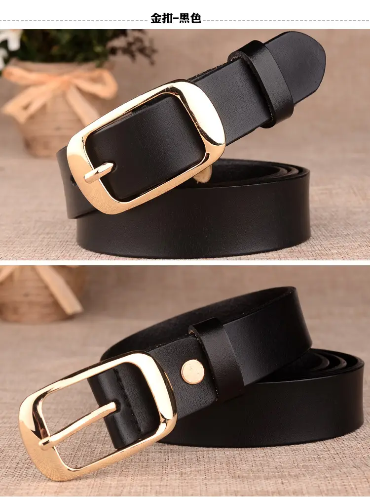 Women Genuine Leather Belt Two Layer Retro Red Wholesale — feature 19