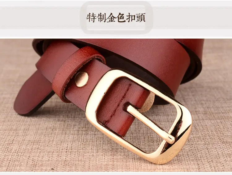 Women Genuine Leather Belt Two Layer Retro Red Wholesale — feature 9
