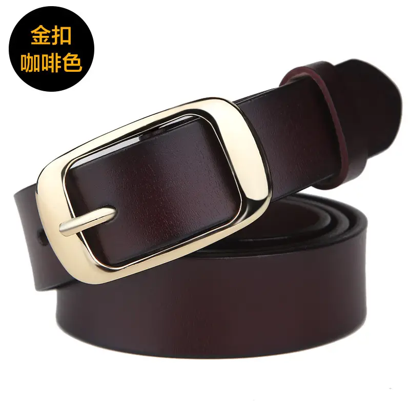 Women Genuine Leather Belt Two Layer Retro Red Wholesale - Image 5