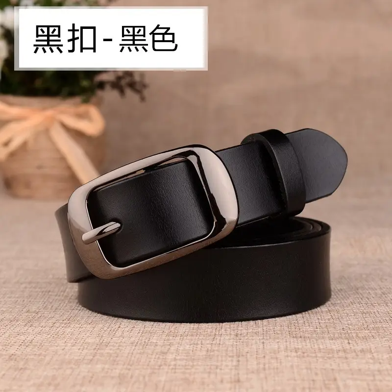 Women Genuine Leather Belt Two Layer Retro Red Wholesale - Image 6