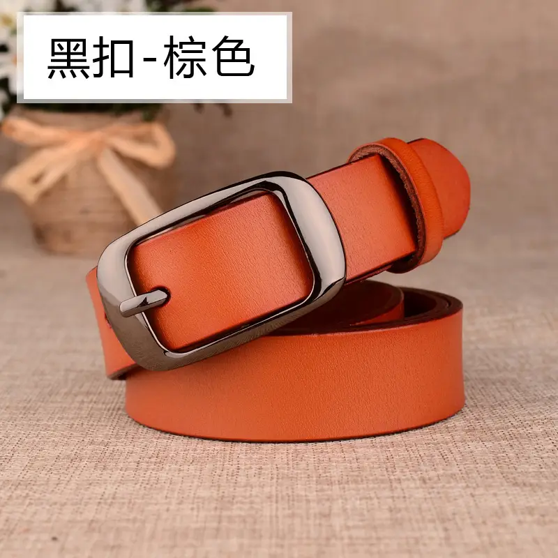 Women Genuine Leather Belt Two Layer Retro Red Wholesale - Image 7