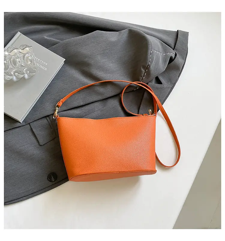 Black Korean Style Bucket Shoulder Bag 2026 — feature 12