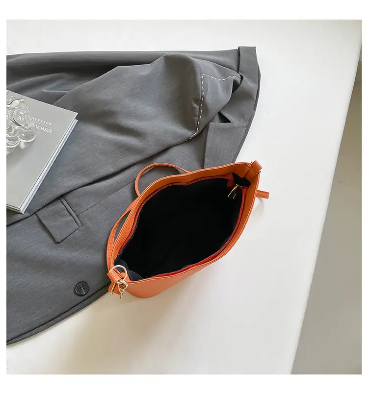 Black Korean Style Bucket Shoulder Bag 2026 — feature 13