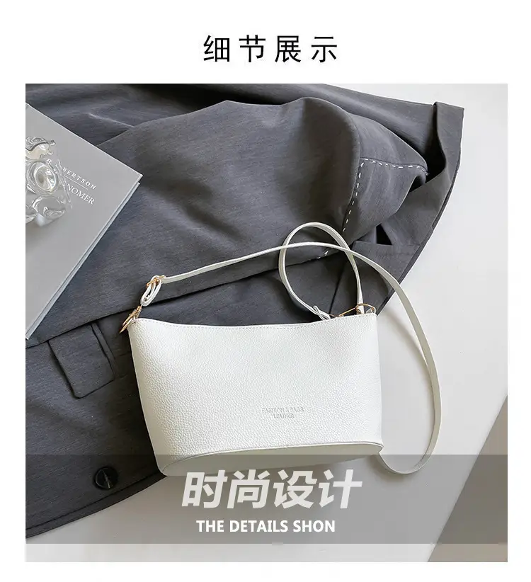 Black Korean Style Bucket Shoulder Bag 2026 — feature 2