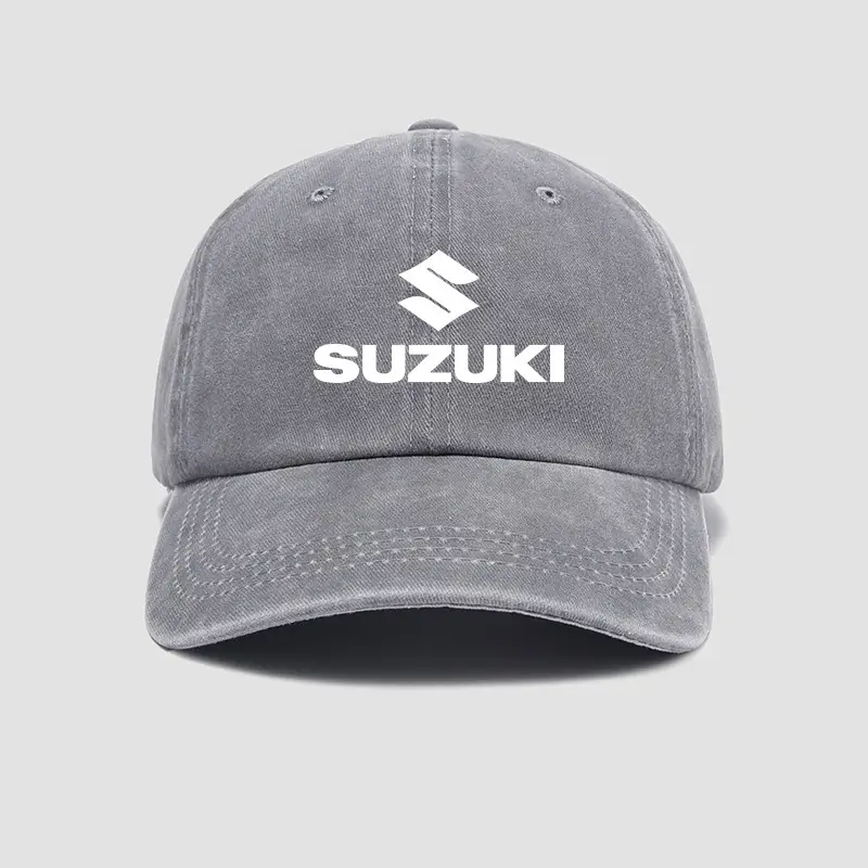 Suzuki Motorcycle Cap Gray Baseball for Men Women - Image 3
