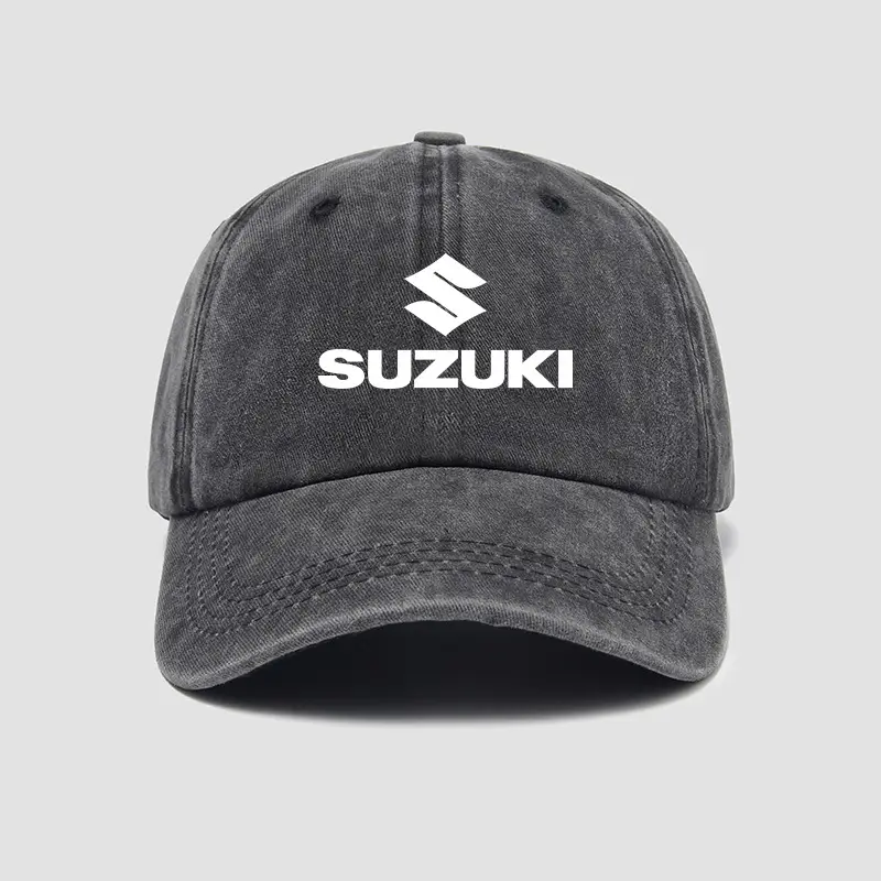 Suzuki Motorcycle Cap Gray Baseball for Men Women - Image 2
