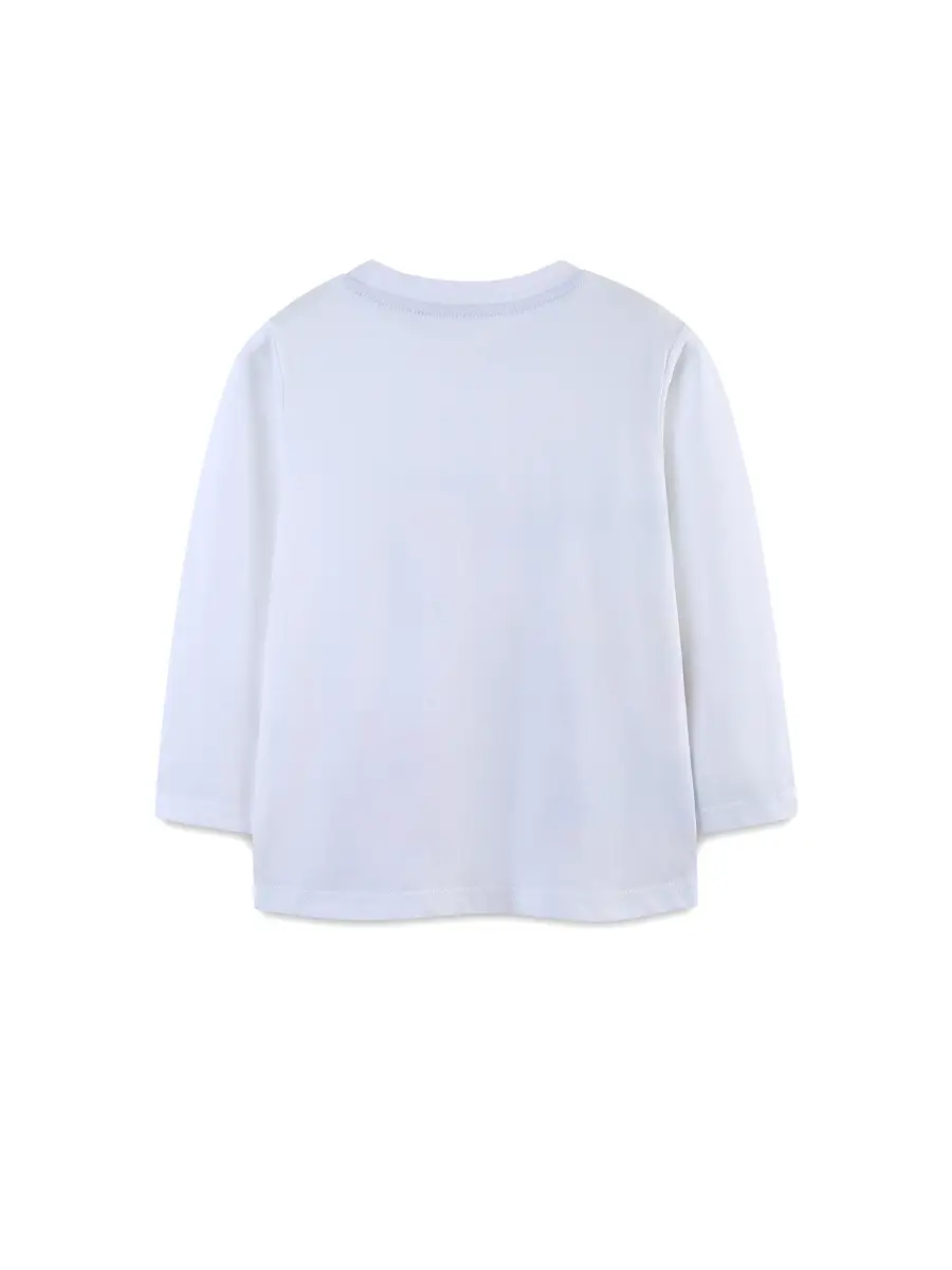 Kids Cartoon Long Sleeve T-Shirt White with Rescue Robot Design - Image 4
