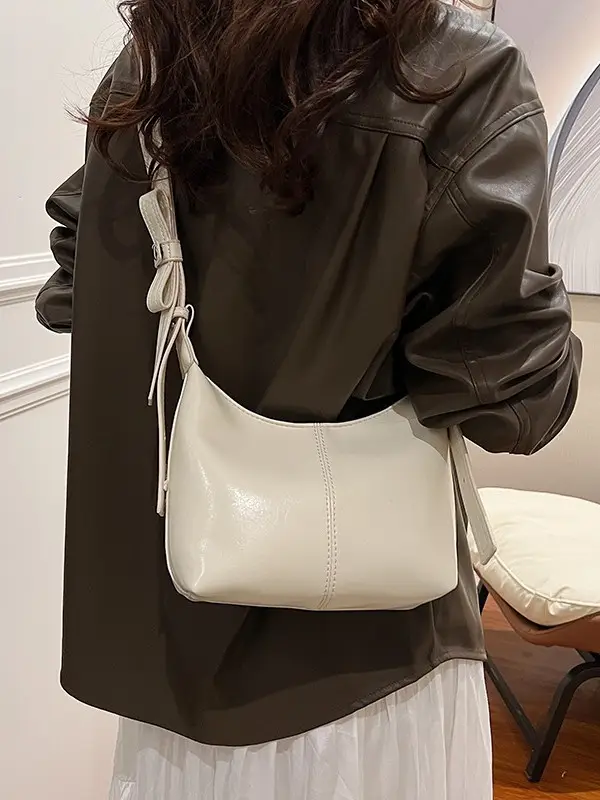 Women Crossbody Bag Yellow Leather Textured 2025 - Image 8