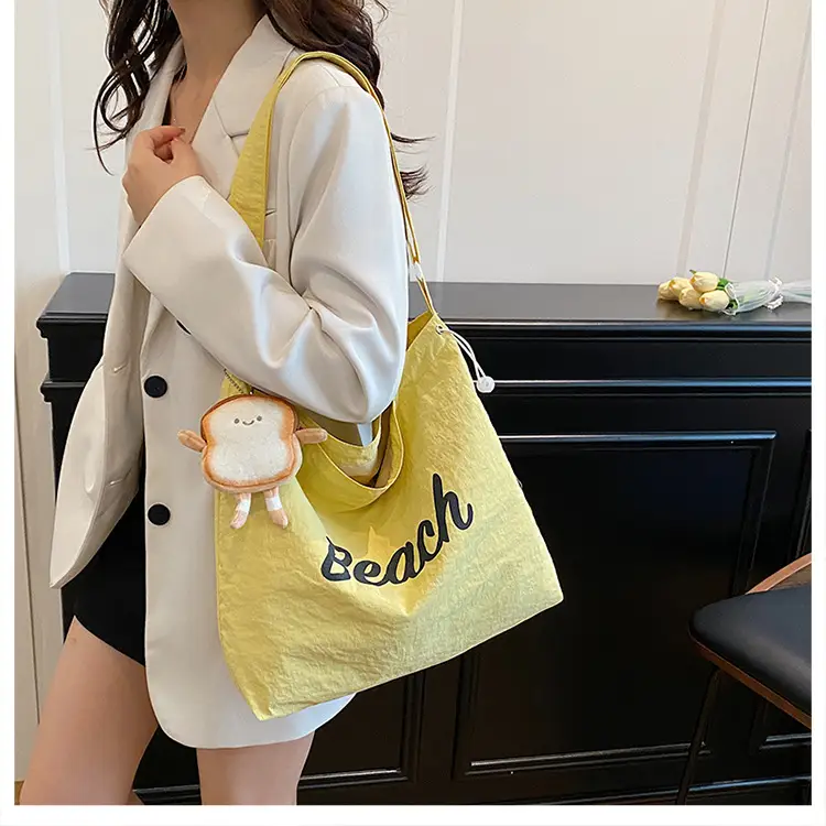 Red Drawstring Shoulder Bag with Cute Monkey Decor — feature 18