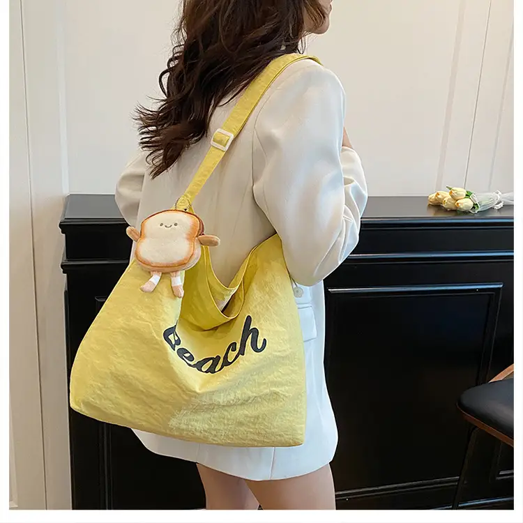 Red Drawstring Shoulder Bag with Cute Monkey Decor — feature 19