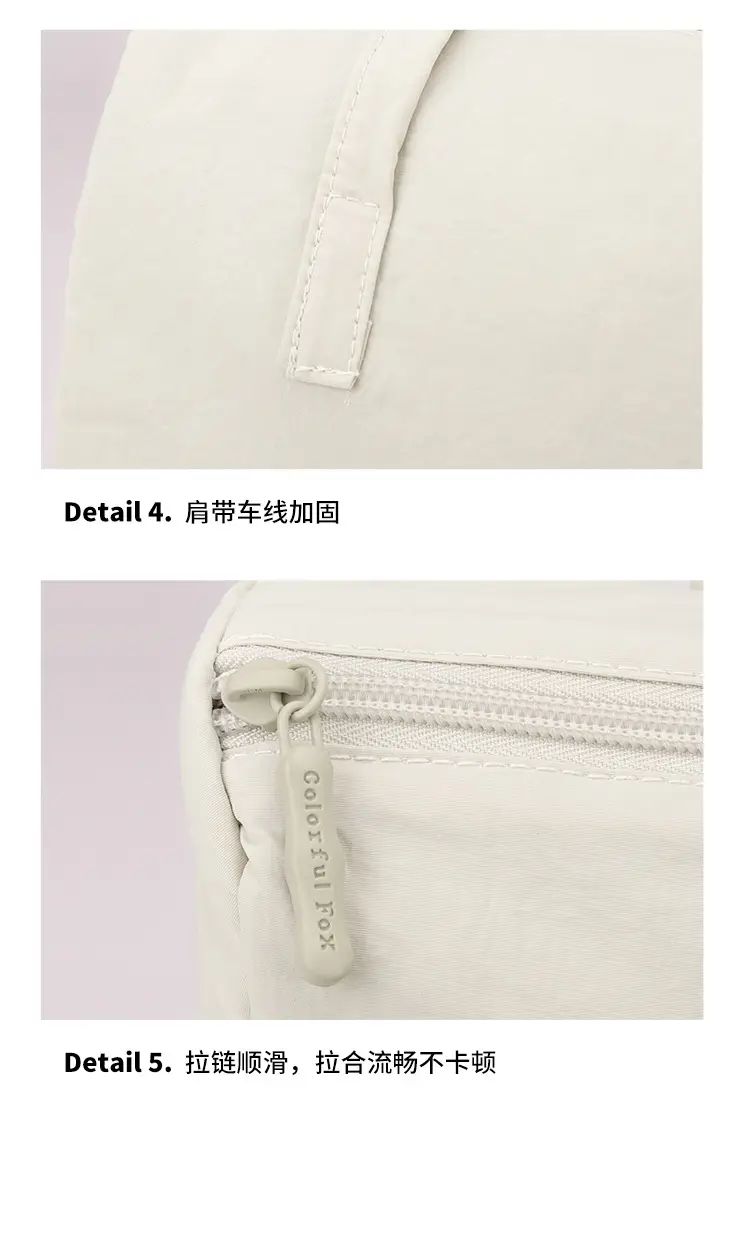 Women's Canvas Bowknot Shoulder Bag Large Capacity White — feature 29