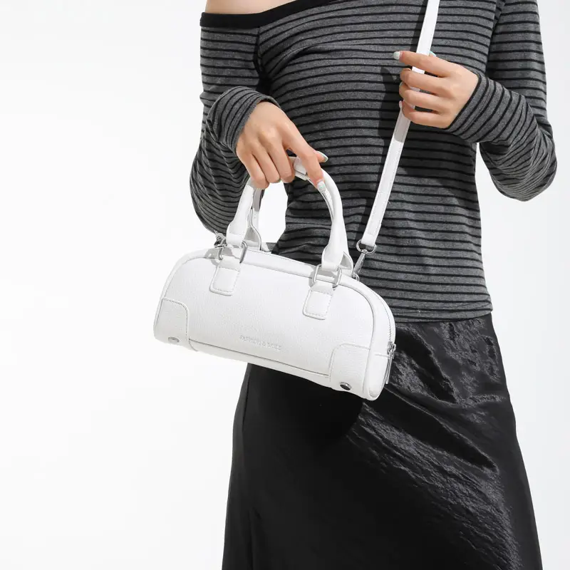 Red Women's Textured Shoulder Bag 2025 New Style - Image 8