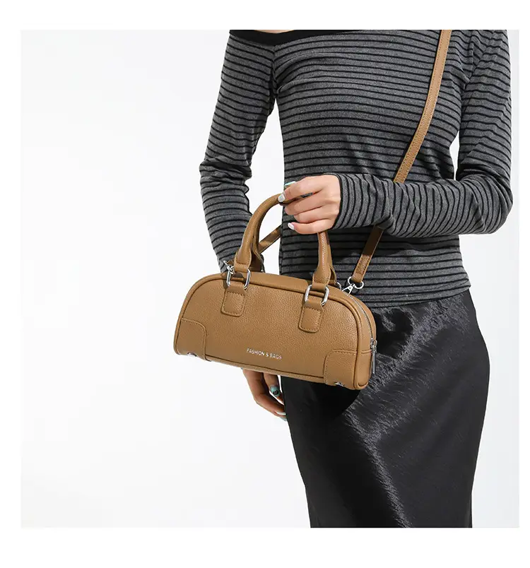 Red Women's Textured Shoulder Bag 2025 New Style — feature 26