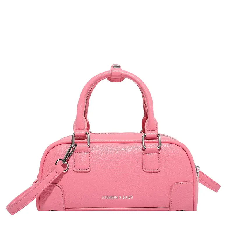Red Women's Textured Shoulder Bag 2025 New Style - Image 3