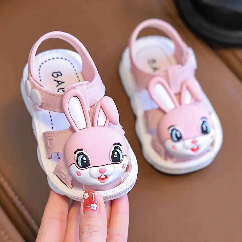 Cute Cartoon Baby Sandals Pink Non-Slip