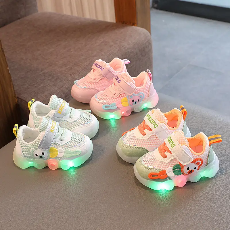 Summer 0-1-3 Year Old Male and Female Baby Toddler Shoes Infant Kidsren's Shoes Lighted Mesh Shoes Sandals Baby Sports Shoes - Image 4
