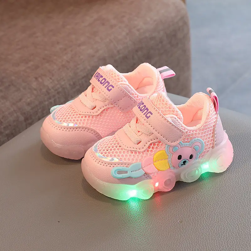 Summer 0-1-3 Year Old Male and Female Baby Toddler Shoes Infant Kidsren's Shoes Lighted Mesh Shoes Sandals Baby Sports Shoes