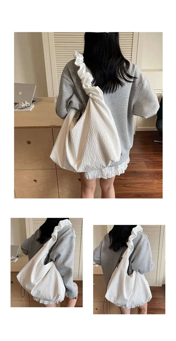 New Style Armpit Bag for Students 2025 Pleated Fabric — feature 10