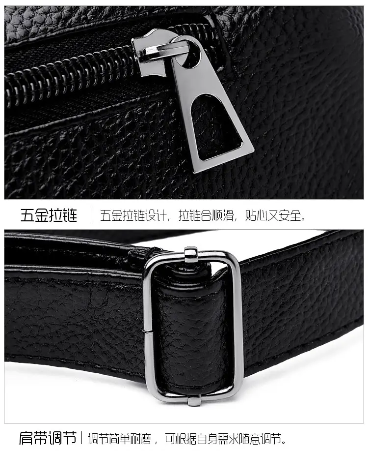 Black Leather Crossbody Bag for Women with Logo Print — feature 9