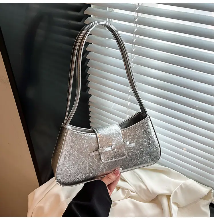 Beige Leather Shoulder Bag for Women 2025 - Image 2