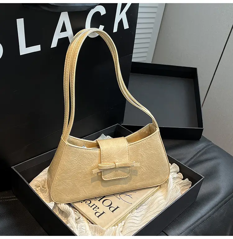 Beige Leather Shoulder Bag for Women 2025 - Image 5