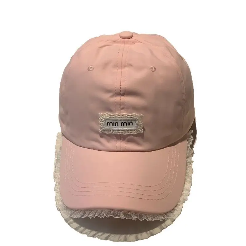Thin Korean Style Lace Letter Cap for Girls Summer - Image 15