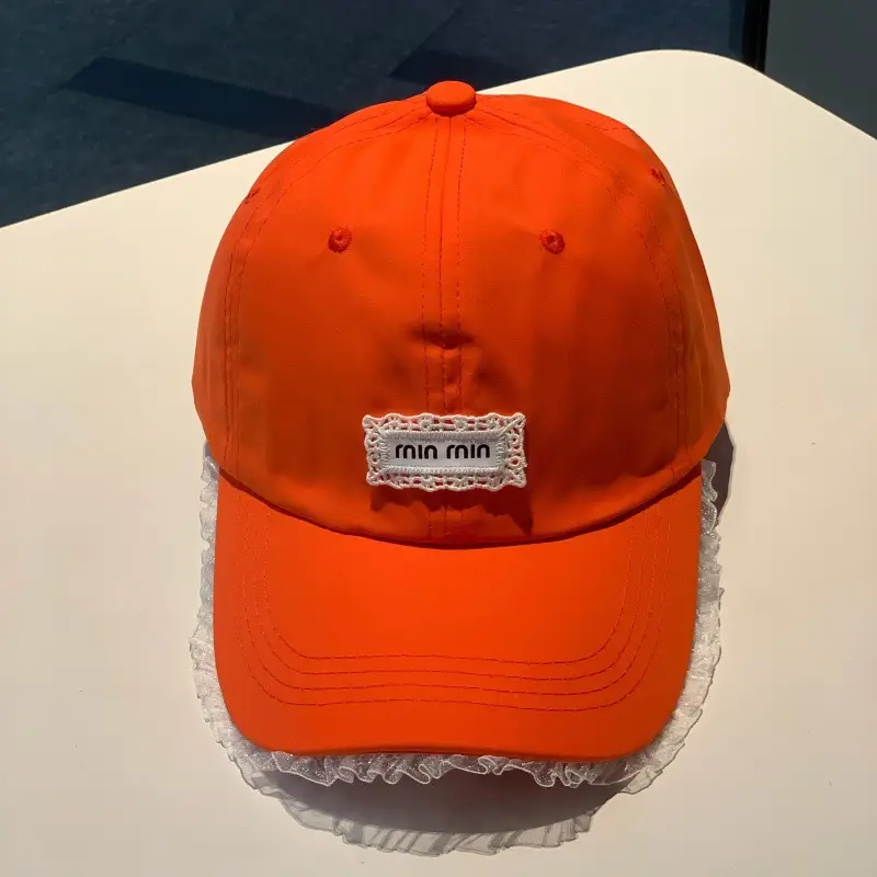 Thin Korean Style Lace Letter Cap for Girls Summer — feature 8