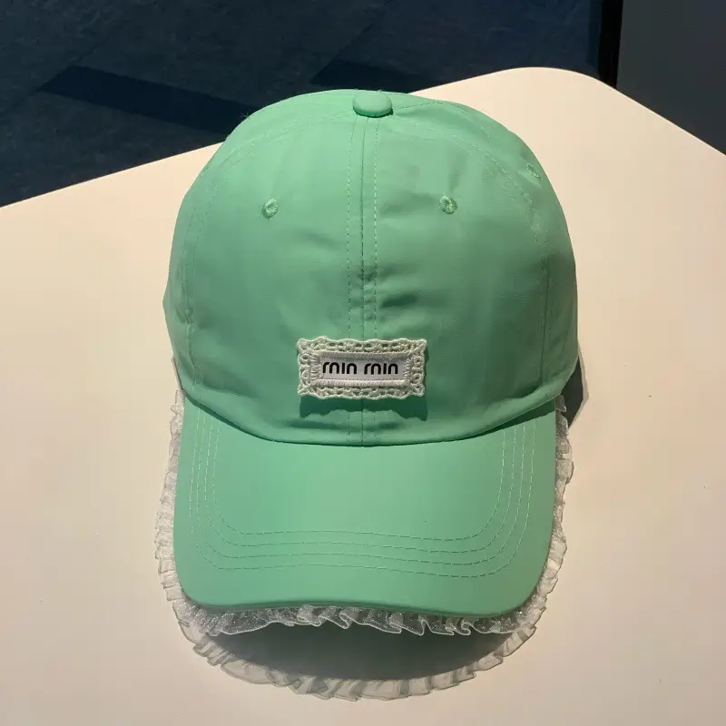 Thin Korean Style Lace Letter Cap for Girls Summer - Image 8