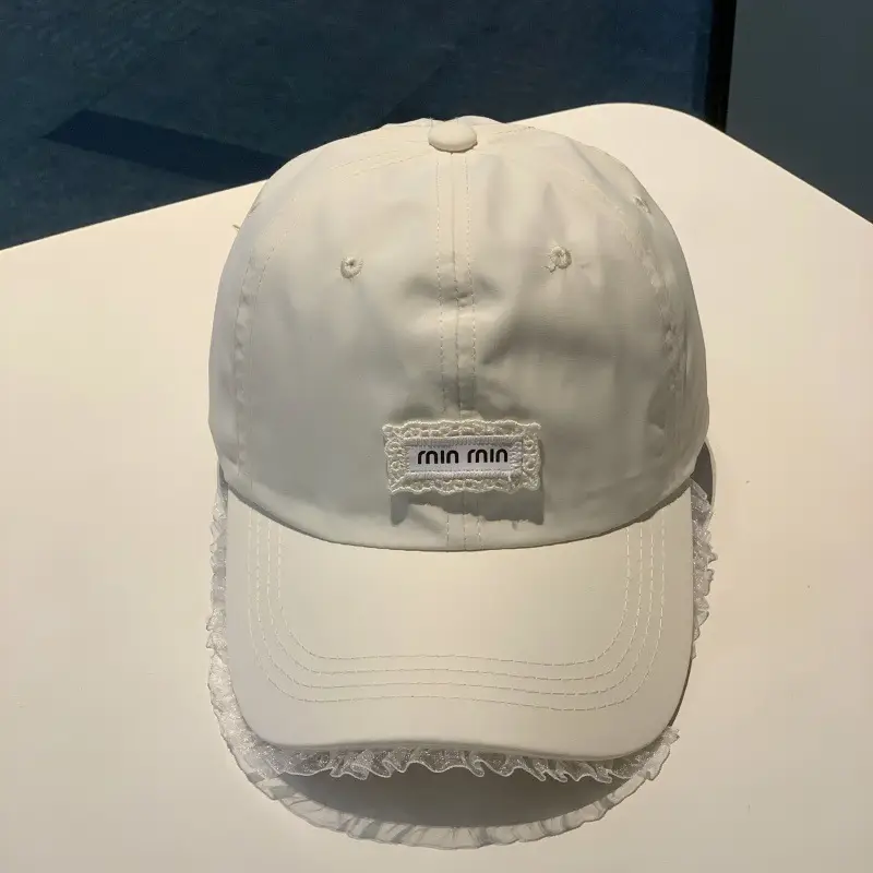 Thin Korean Style Lace Letter Cap for Girls Summer - Image 9