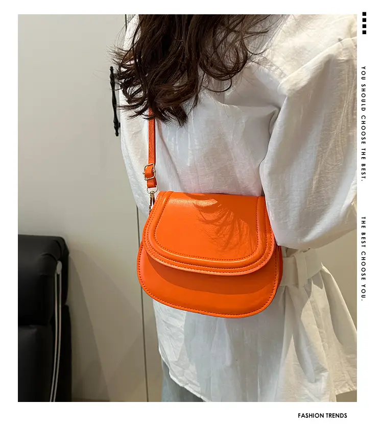 Orange Saddle Crossbody Bag for Women 2025 — feature 1