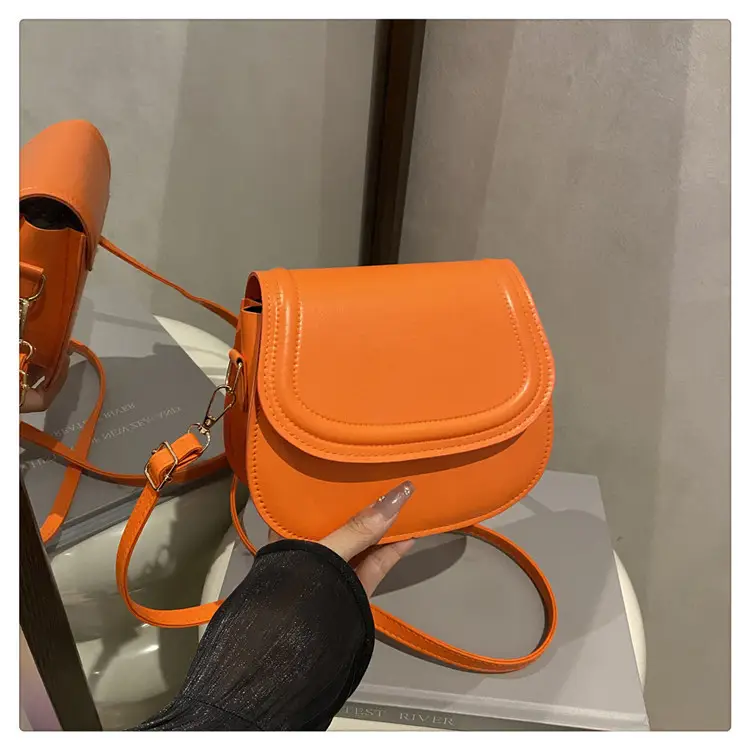 Orange Saddle Crossbody Bag for Women 2025 - Image 3