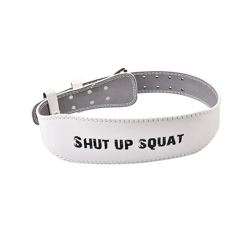 Women's Brown Waist Training Belt with "Shut Up Squat" Design - Image 3
