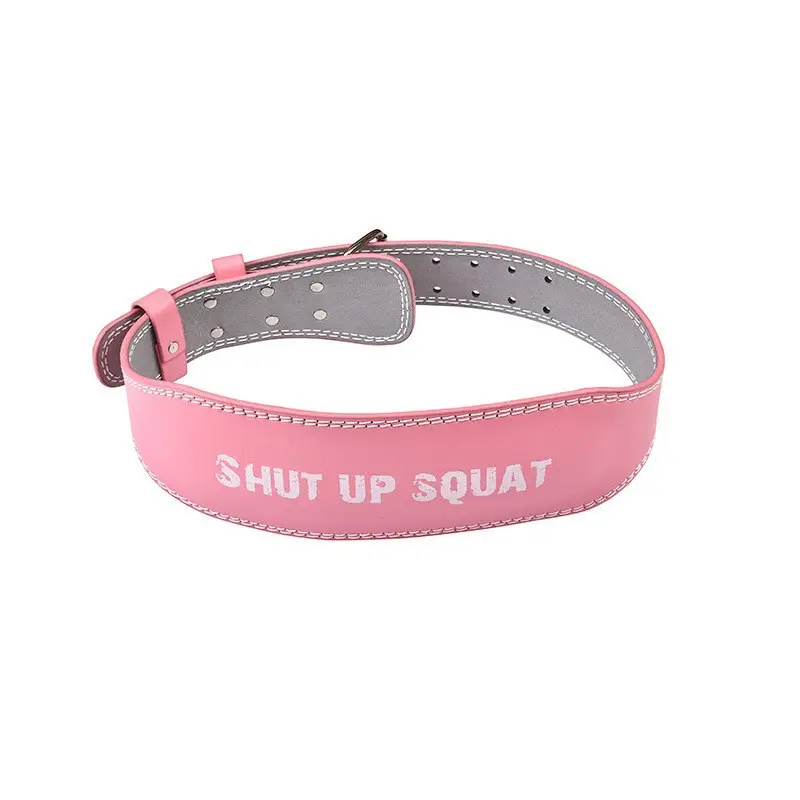 Women's Brown Waist Training Belt with "Shut Up Squat" Design - Image 4