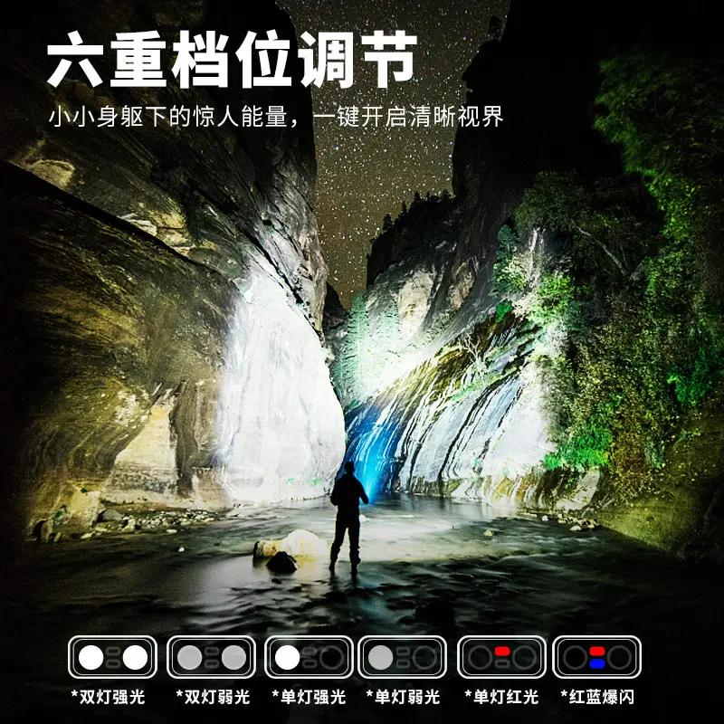 Digital Display Cross-Border Lamp Holder Clip Flashlight - Image 4