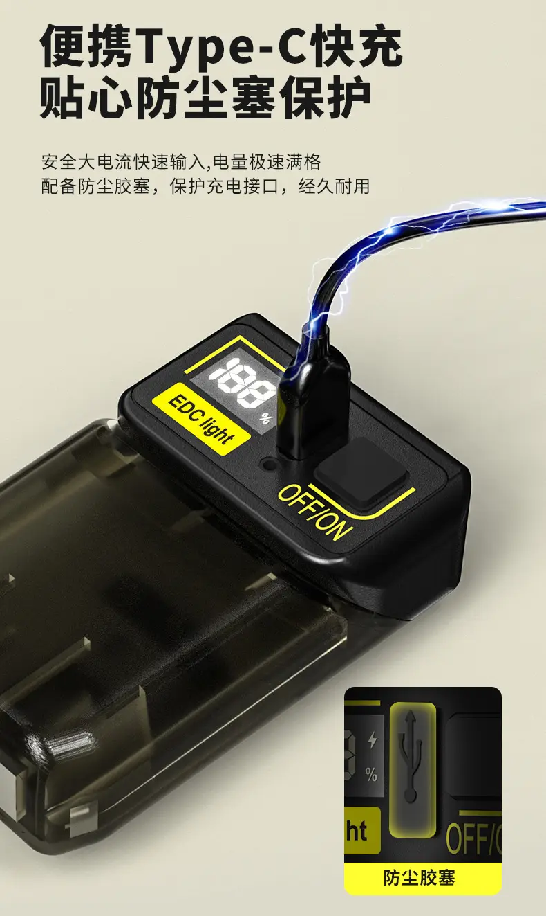 Digital Display Cross-Border Lamp Holder Clip Flashlight β feature 12