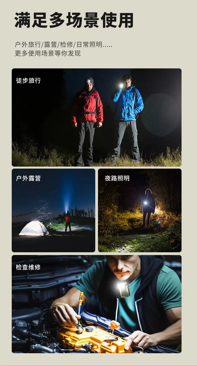 Digital Display Cross-Border Lamp Holder Clip Flashlight β feature 14