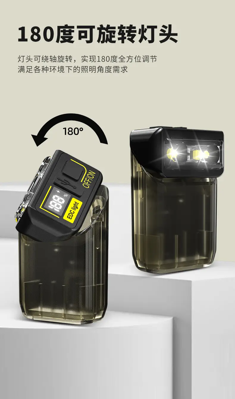 Digital Display Cross-Border Lamp Holder Clip Flashlight β feature 3