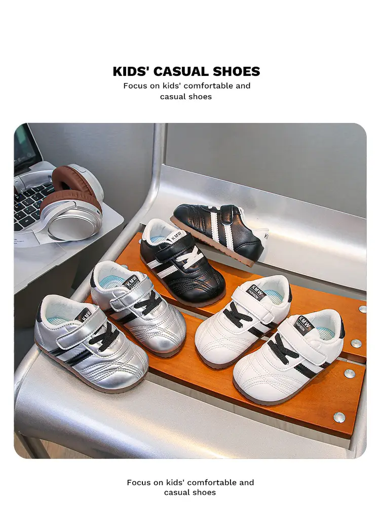 Baby Toddler Shoes Silver Velcro 1-3Yr — feature 1