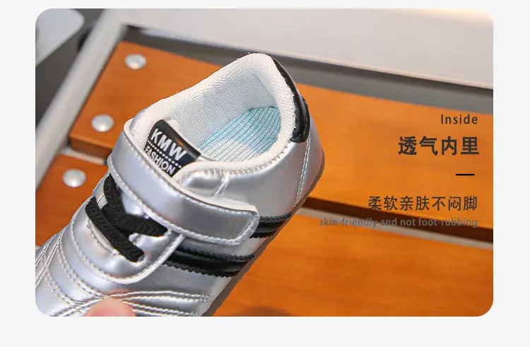 Baby Toddler Shoes Silver Velcro 1-3Yr — feature 8
