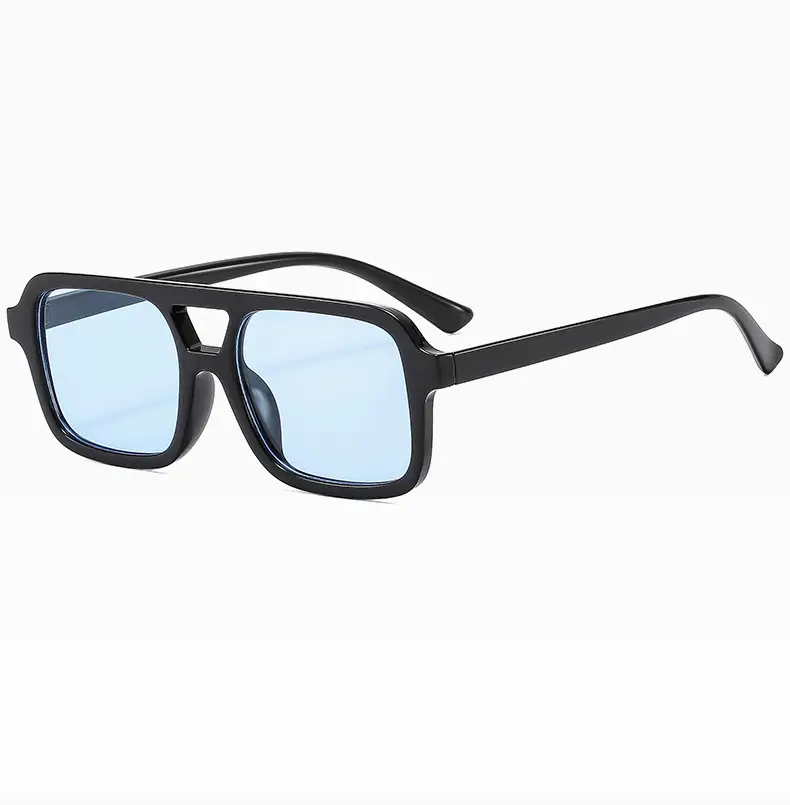 2025 Pilot Sunglasses for Men Black Yellow Square Frame — feature 16