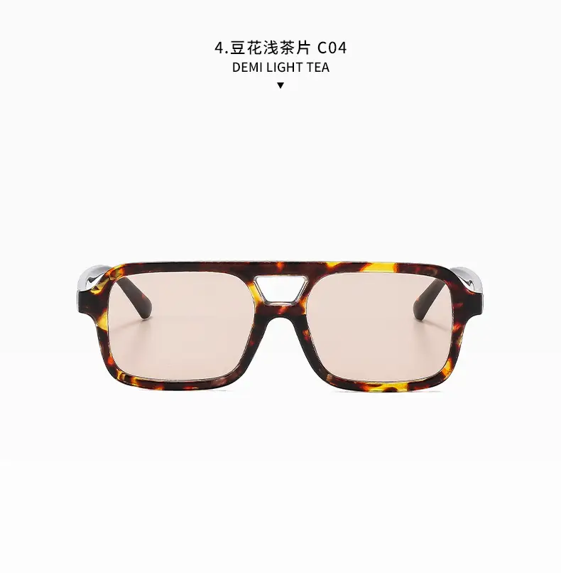 2025 Pilot Sunglasses for Men Black Yellow Square Frame — feature 17