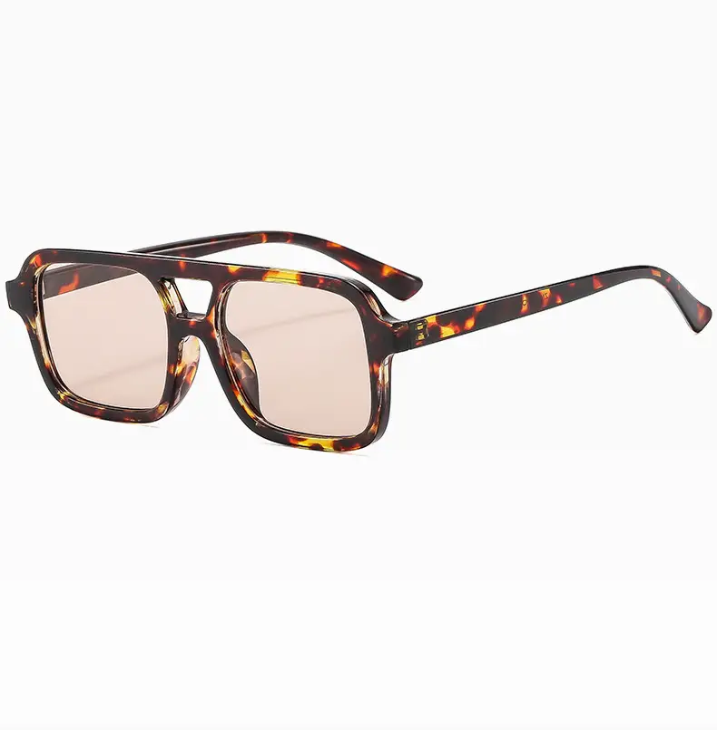 2025 Pilot Sunglasses for Men Black Yellow Square Frame — feature 18