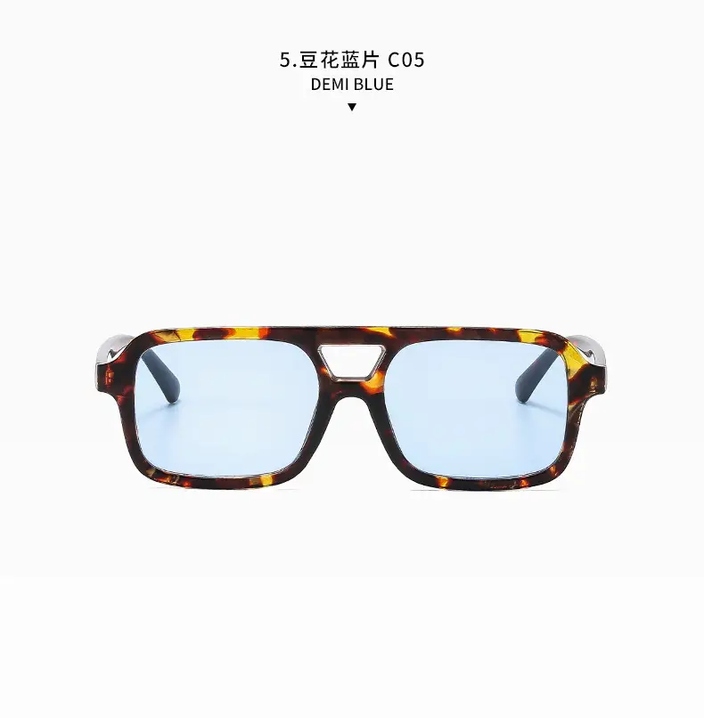 2025 Pilot Sunglasses for Men Black Yellow Square Frame — feature 19