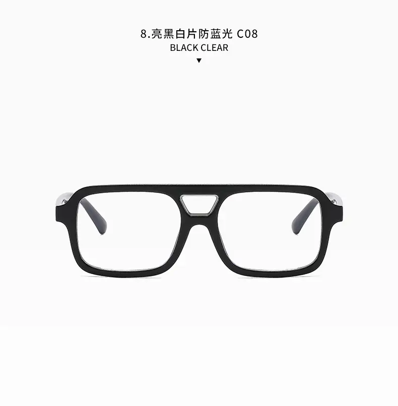 2025 Pilot Sunglasses for Men Black Yellow Square Frame — feature 25