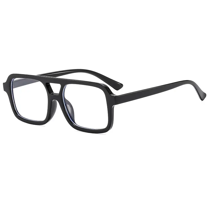 2025 Pilot Sunglasses for Men Black Yellow Square Frame - Image 8