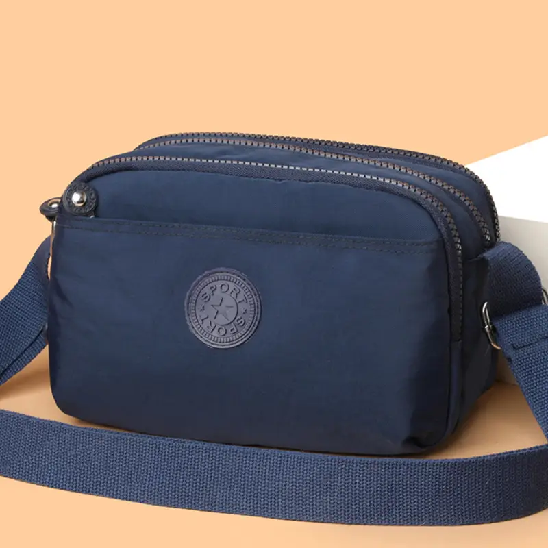 Maroon Waterproof Women's Crossbody Bag Nylon Luggage - Image 10