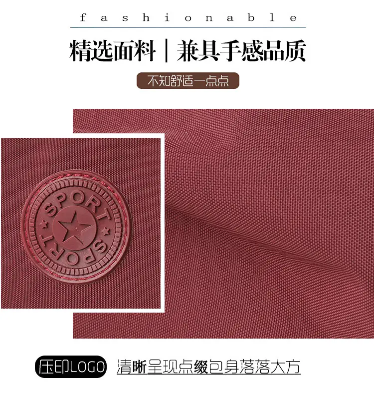 Maroon Waterproof Women's Crossbody Bag Nylon Luggage — feature 8