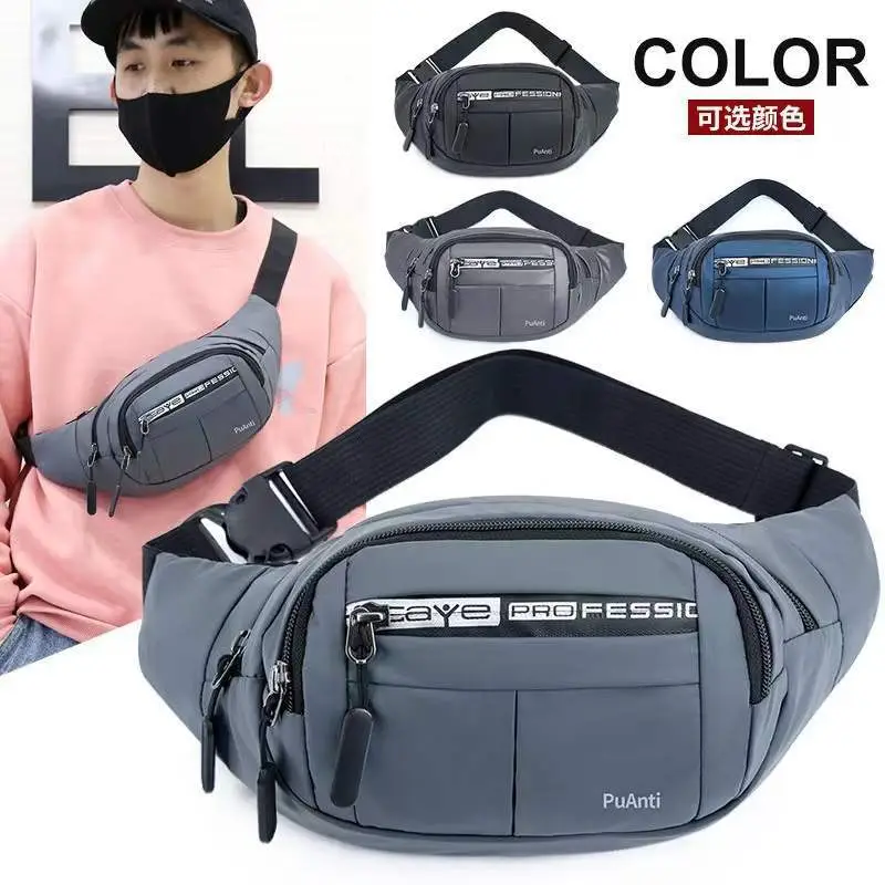 Blue Cross-Border Waist Bag for Men Women Large Capacity - Image 5